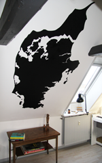 Wallstickers - Landkort som Wallstickers